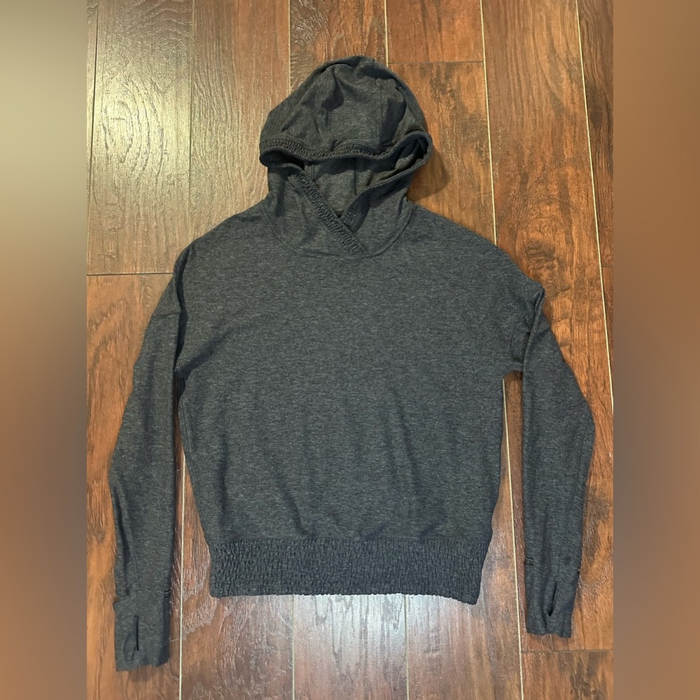 Lululemon Lead The Pack Hoodie Size 4 Heathered Dark Cast / Black